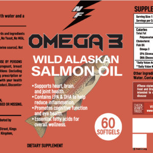 Wild Alaskan Salmon Oil 1000mg – Omega-3 Fish Oil with EPA & DHA | 60 Softgels | NutriFusion